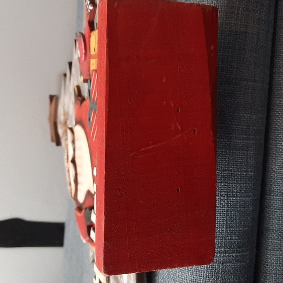 Winter Santa Cardinal Holiday Tree Christmas Wood Decoration Mantle Shelf Sitter - Picture 7 of 7